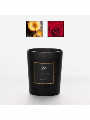 360wishes aromatinė žvakė | AITRIOJI SLYVA, ROŽĖ IR PAČIULIS